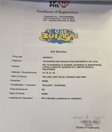 ebqrcoderegistration com eat bulaga register|IPO recognized TAPE as prior registrant of ‘Eat .